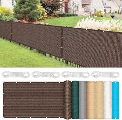 Productafbeelding van Balkonscherm - UV-bestendig beschermingsgordijn - Afscheiding voor buitenruimtes - Ademend materiaal - 65x75 cm - Bruin