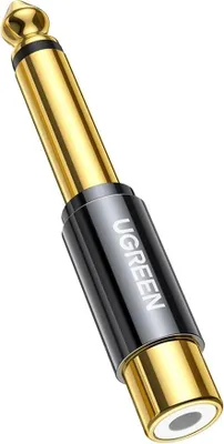 Zdjęcie produktu dla Adapter Ugreen 6,35 mm jack na RCA - Złoty KP15127