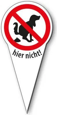 Produktbild von ALU-SCHILD - kein Hundeklo - Gr. ca. 26 cm x 12 cm x 0,04 cm - 309717