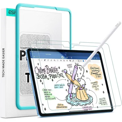 Immagine prodotto di Pellicole protettive effetto carta per iPad 11ª/10ª generazione (11/10,9 pollici), 2 pezzi, opache, con filtro anti-luce blu