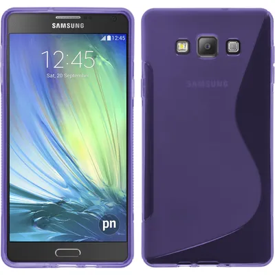 Produktbild von PhoneNatic Case kompatibel mit Samsung Galaxy A7 (A700) - lila Silikon Hülle S-Style + 2 Schutzfolien