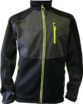 Produktbild von Strickfleecejacke Gr.XXXL dunkelgrün/schwarz/lime TERRAX