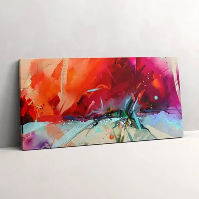 Produktbild von Farbimprovisation – Leinwandbild Wandbild – 100x50 cm – Leinwandbilder – Wandbilder – Schlafzimmer – Flur