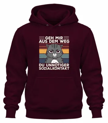 Obrázok produktu pre Uni mikina s kapucňou Introverted, bordová, L