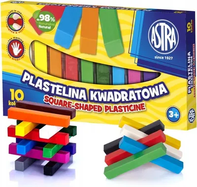 Image de ASTRA École Carré Plastiline 10 couleurs