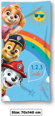 Produktbild von PAW PATROL Mikrofaser Handtuch Strandtuch Badetuch 70x140cm