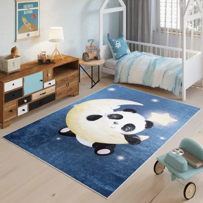 Immagine prodotto di Tappeto Tapiso EMMA Modern Camera dei bambini blu navy Camera da letto 80 x 150 cm