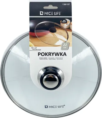 Zdjęcie produktu dla Szklana pokrywka do garnka szkło hartowane 22 cm