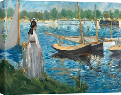 Produktbild von Bilder auf Leinwand Édouard Manet – Die Ufer der Seine in Argenteuil, 1874 – 80 x 60 cm