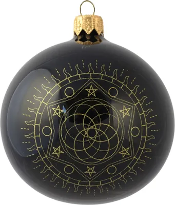 Produktbild von Kugel mit goldenem astronomischem Aufdruck