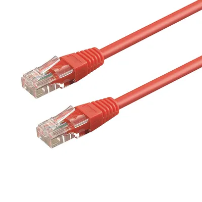 Imagen del producto de WP WPC-PAT-6U005R, 0,5 m, Cat6, U/UTP (UTP), RJ-45, RJ-45, rojo