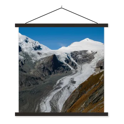 Produktbild von MuchoWow® Textilposter Die Straße in den österreichischen Alpen an der Großglockner Hochalpenstraße 90x90 cm mit schwarzem Rahmen - Magnetisches