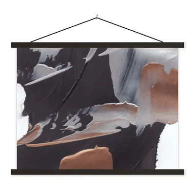 Produktbild von MuchoWow® Textilposter Abstrakt - Farbe - Gold 60x45 cm mit schwarzem Rahmen - Poster Schlafzimmer