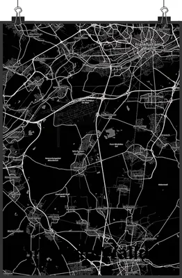 Produktbild von Mr. & Mrs. Panda Bild Mörfelden-Walldorf DIN A3 - Geschenk, Stadt, Wandbild, Kunstdruck, Plakat, Dorf Karte Landkarte Map Stadtplan, drucke, wanddeko