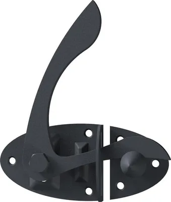 Image de Alberts 210144 Pêne de porte de jardin Ovado, gris graphite plastifié, 85 x 60 mm