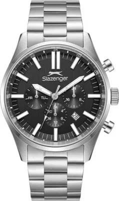 Image de Montre pour homme SLAZENGER SL.9.2502.2.02 en argent, à la mode.