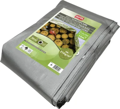 Produktbild von Jufol Abdeckplane 1,5 x 10 m = 15 m² - 210 g/m² silber-grün