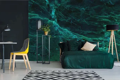 Produktbild von Vlies Fototapete DUNKELGRÜNE MARMORSTRUKTUR 375 x 250 cm (inkl. Kleister) - Vlies Tapete, Wandtapete, Wandbilder - Tapete für Wohnzimmer Schlafzimmer, Büro, Küche - Montagefertig