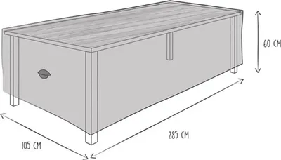 Produktbild von UV-beständige Schutzhülle Abdeckung Gartentisch 285x105x60cm - COCT280
