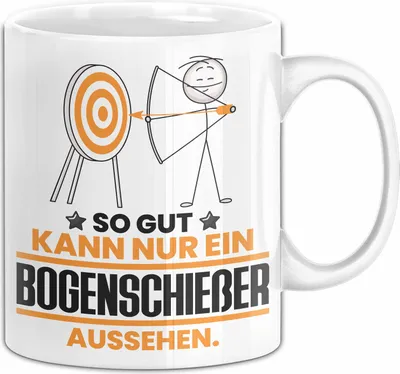 Produktbild von Bogenschießer Geschenk Tasse So Gut Kann Nur Ein Bogenschießer Aussehen Geschenkidee Kaffee-Becher (Weiß)