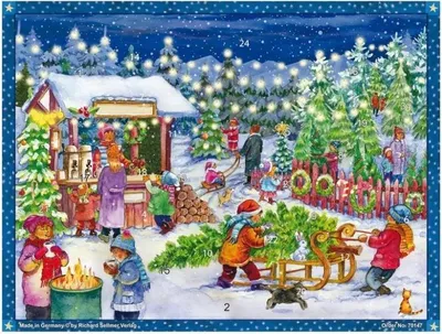Image de de calendriers de l'Avent et de sapins de Noël – calendriers de Noël nostalgiques