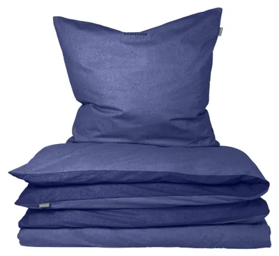Produktbild von SCHIESSER Bettwäscheset Doubleface | Feinbiber | 2-teilig | Wendeoptik | 100% Baumwolle | Weich und wärmend | YKK-Reißverschluss | 155x220 cm + 80x80 cm | Blau