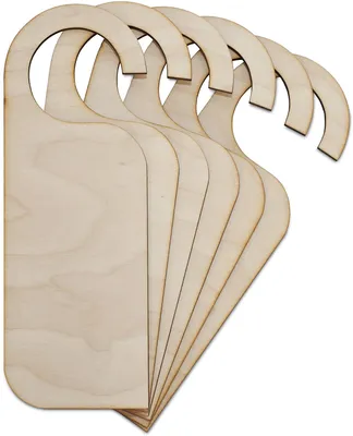Produktbild von Creative Deco 10 x Türschild Holz | Türhänger Blanko in Größe von 20 cm x 6-8 cm | Holzschilder zum Beschriften | Wendeschild Deko Schild