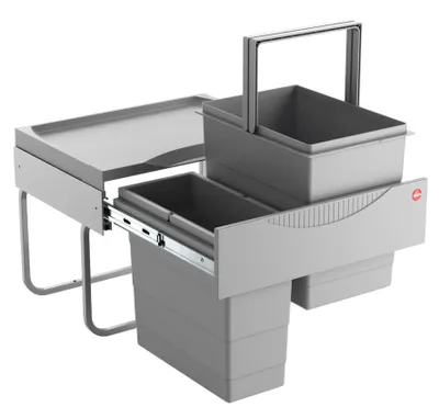 Produktbild von Hailo 2-fach Mülleimer Tandem Küche Einbau 50-60cm Schrank Vollauszug