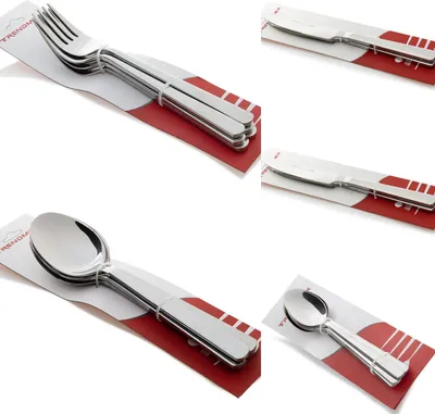 A collage of product images showing sets of cutlery.