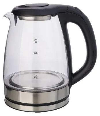 Produktbild von Kelomat Wasserkocher 1,7l Glas/Edelstahl