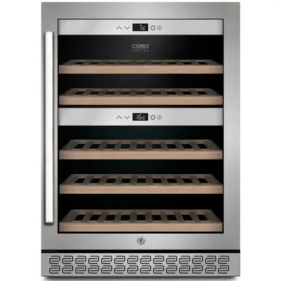 Produktbild von Caso WineChef Pro 40, Weinkühler mit Kompressor, Freistehend, 40 Flasche(n), 100 W, G, Edelstahl