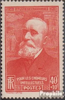 Produktbild von Briefmarken Frankreich 1939 Mi 450 postfrisch Intellektuelle