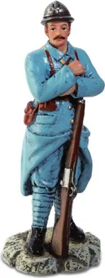 Produktbild von Französischer Soldat stützt sich auf Gewehr 1918 WWI