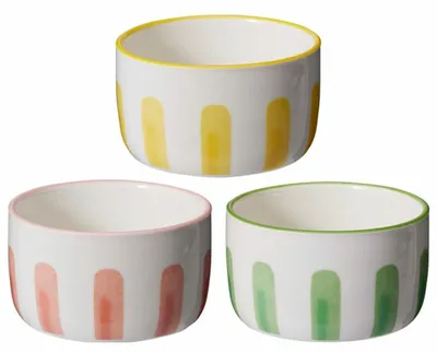 Produktbild von HOWHOMELY | Snackschale - Schale - 3er Set - aus Keramik - Servierschale - Praktisch - Dekokorativ