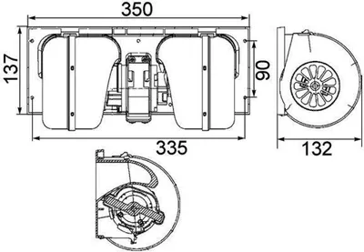Produktbild von MAHLE AB 59 000P Gebläsemotor Innenraumgebläse passend für MERCEDES-BENZ CLK (C208)