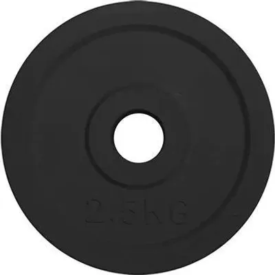 Zdjęcie produktu dla Pokryty gumą obciążnik Softee 2,5 kg Czarny 2,5 kg Czarny 2,5 kg