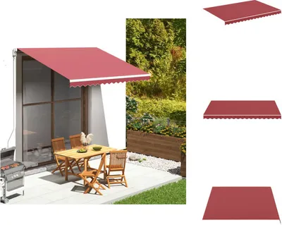 Zdjęcie produktu dla vidaXL Poszycie markizy bordowo-czerwone 3.5x2.5 m - Markizy