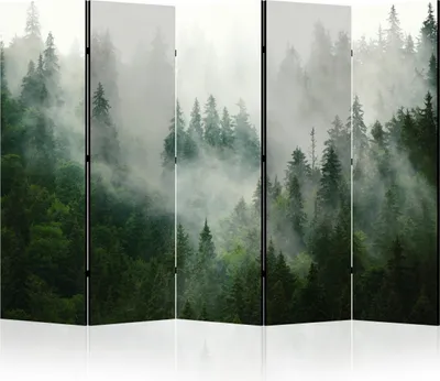 Zdjęcie produktu dla LUMASOUL Parawan jednostronny, parawan do wnętrz, motyw natury, 225x172 cm