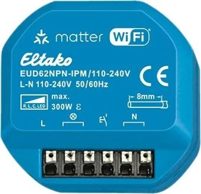 Produktbild von Eltako ELT EUD62NPN-IPM/110-240V Universal-Dimmaktor IPüber Wi-Fi bis 300W (30062007)