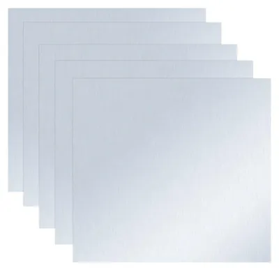 5x Zinkplattenfolie 99,9% Zn 140x140x0,2 mm Labor