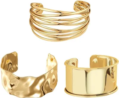 Produktbild von Armbanden Set 3-teilig, goldfarben, verstellbar, für Damen