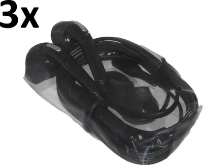 Produktbild von 3x Kopfhörer für Original Samsung Galaxy S5 neo SM-G903F schwarz In-Ear earphone Headset Ohrhörer 3,5mm Stereo Sound 920 + Hakai Pad