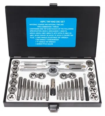 Produktbild von Gewindebohrer- und Schneideisen-Set, 40-teilig
