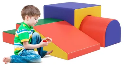 Obrázek produktu pro Měkké stavební kostky pro malé děti | Barva: Vícebarevné | Rozměry: 50 x 150 x 39 cm