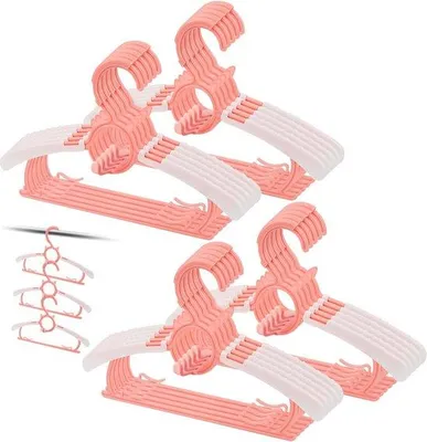 Image de Cintre pour enfants, lot de 20, antidérapant, empilable, pour bébés