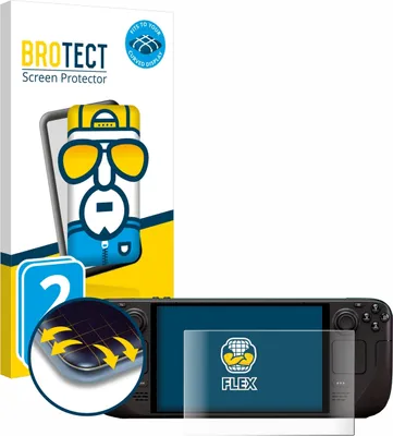 Produktbild von 2x BROTECT Fullscreen Schutzfolie für Valve Steam Deck OLED Displayschutz Folie Fullcover Klar Transparent