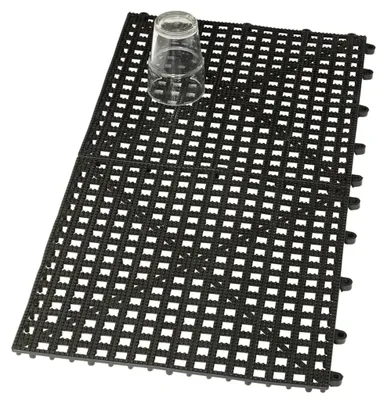Immagine prodotto di Tappetino drenante versione pesante - 31,5 x 31,5 cm innestabile, nera - confezione da 2