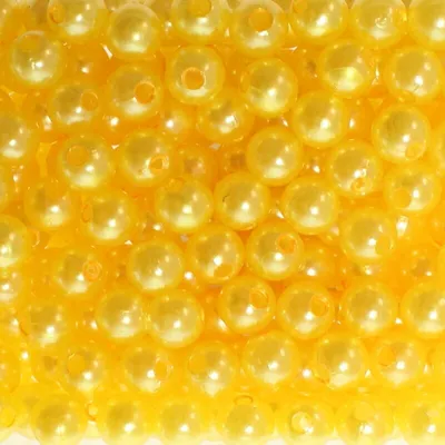 Produktbild von 250 Kunstperlen 8mm Perlen Wachsperlen Dekoperlen Bastelperlen Loch Kunstperlen, Farbe:gelb