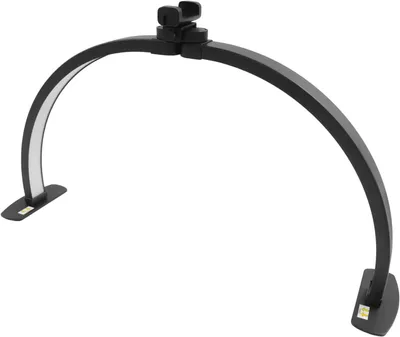 Produktbild von Halbmond LED Nageltischlampe - Maniküre Arbeitstischlampe - 3000–6000K Farbtemperatur - 3 Helligkeitsstufen - Verstellbarer Arm - 220 V AC - Schwarz