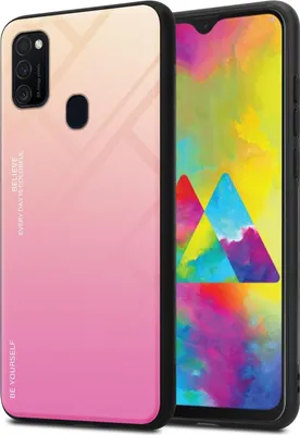 Produktbild von Cadorabo Hülle für Samsung Galaxy M21 / M30s Schutz Hülle in Schwarz Handyhülle TPU Etui Cover Case Tempered Glas